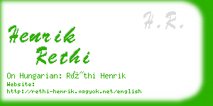 henrik rethi business card